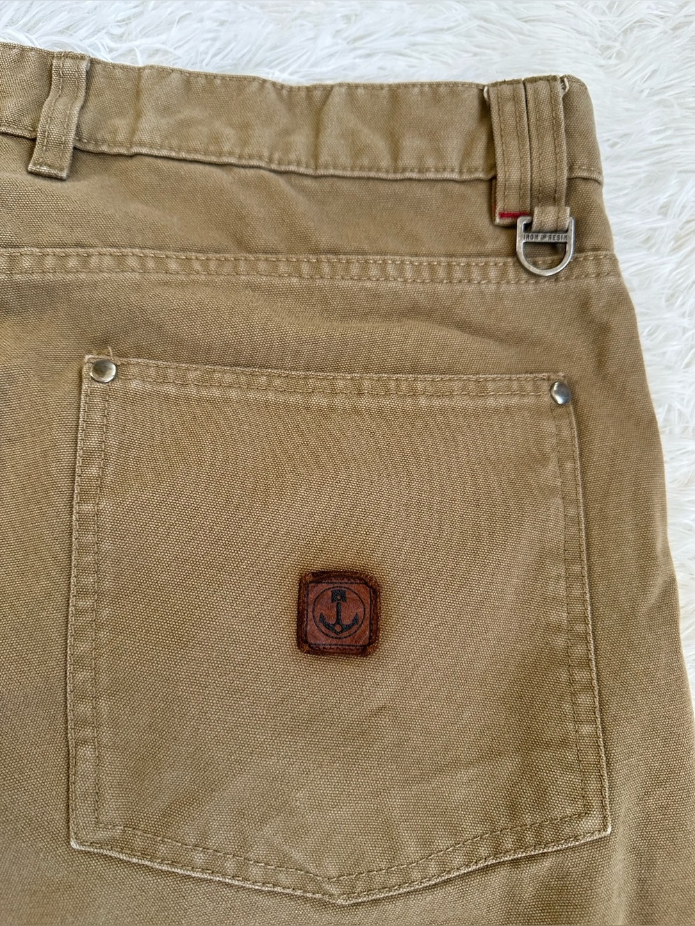 Iron & Resin Double Knee Journeyman Pants Mens 36  Canvas Carpenter workwear - Picture 5 of 14